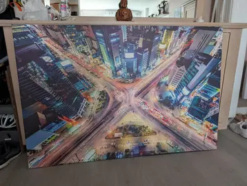 Photo ville nocturne 100x150 cm