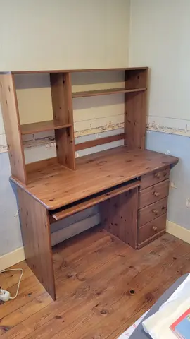 Bureau informatique +étagère amovible