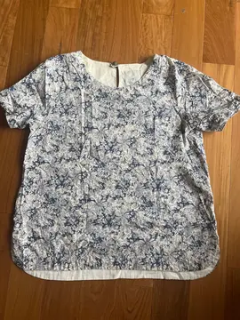 haut tissu fleuri coton taille S/M