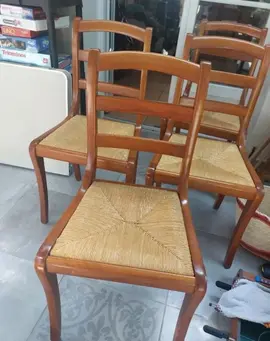 lot de 4 chaises en bois