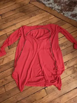 t42 gilet rouge sans fermeture