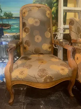 fauteuils en tissus bois
