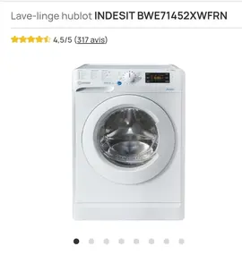 Lave linge tambour Indesit