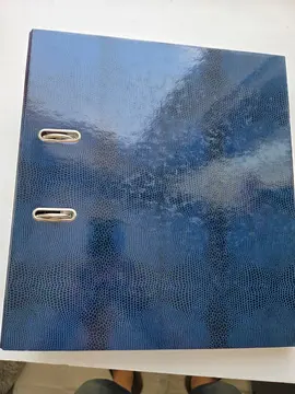 Grand classeur bleu avec 112 pocettes