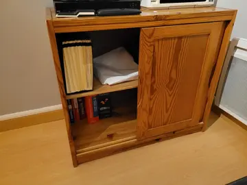 meuble bas porte coulissante