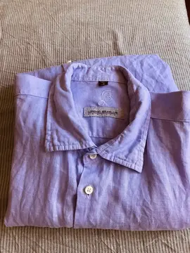 Chemise couleur lilas en lin taille L
