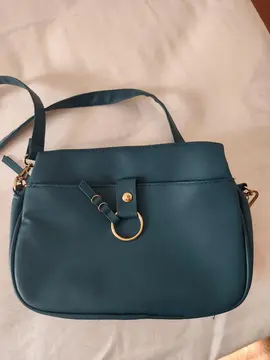 sac à main bleu simili cuir