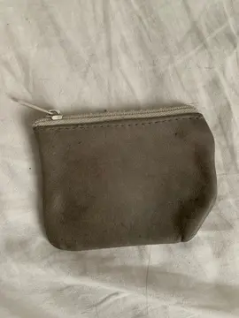petit porte monnaie en cuir à fermeture éclair
