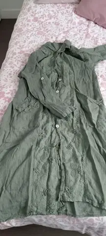 Robe mi longue kaki