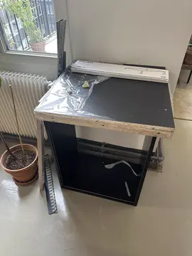 Meuble cuisine IKEA noir sans porte