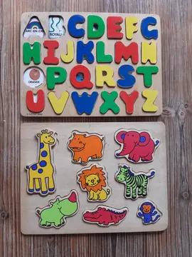 lot de 2 puzzles en bois