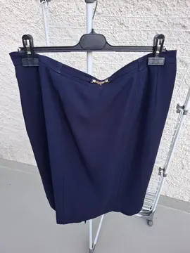 Jupe droite bleu marine T48