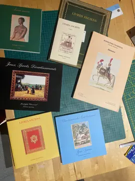 lot de catalogue de livres (et jeux) anciens