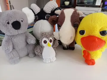 lot de 5 peluches animy