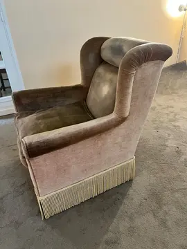 fauteuil velours très confortable