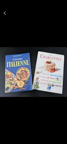 Livrets de cuisine italienne et les charlottes