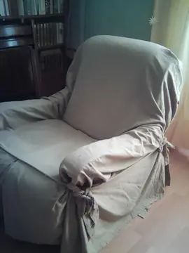 Confortable fauteuil cuir et bois