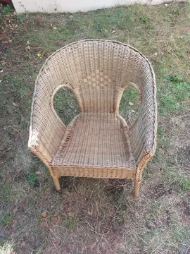 fauteuil en osier
