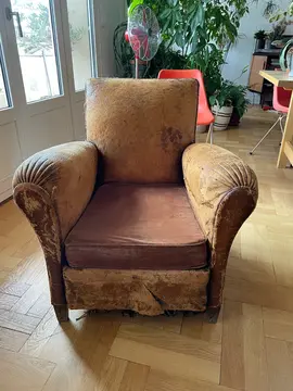 fauteuils club année 40 à renover