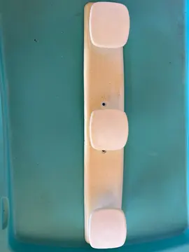 patère 3 blocs plastique blanc