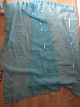 paire de rideaux turquoise