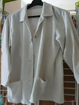 gilet chaud blanc cassé