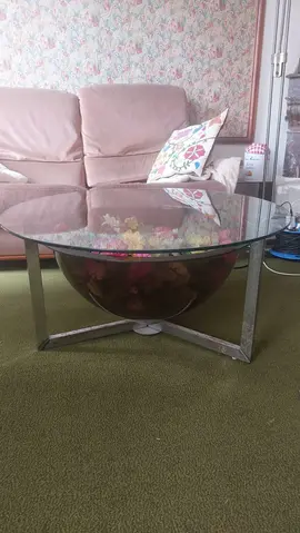 Table basse verre et plexiglas