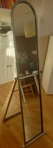 Miroir sur pied "argent"