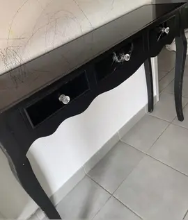 console verre et bois