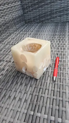Bougie coquillages cubique