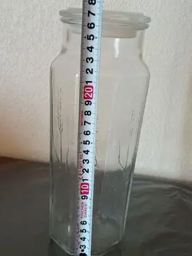 Bocal hermétique en verre 27 cm haut