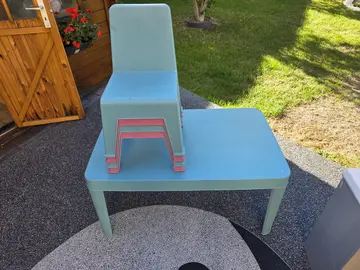 table et chaises enfants en plastique