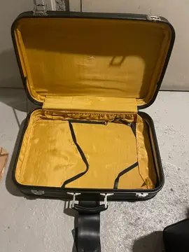valise en cuir marron