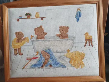Tableau brodé au point de croix