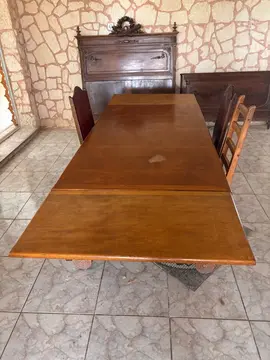 table en bois avec rallonge