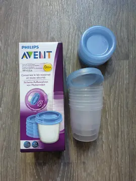 4 pots de conservation du lait maternel