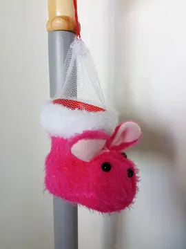 Mini botte lapin rose - déco 15x10cm environ
