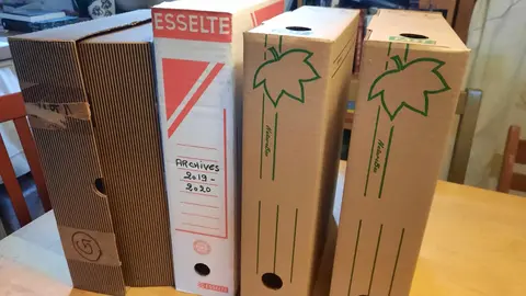 boîtes d'archivage