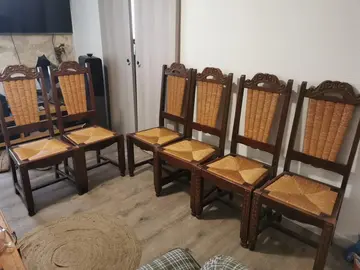 6 chaises rustiques