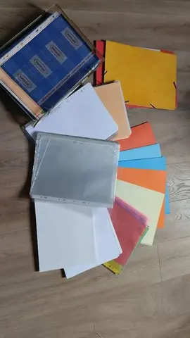 papeterie : sous chemise, chemises, papiers divers