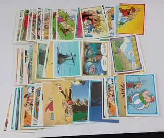 Lot de 56 cartes Carrefour, collection "Astérix"