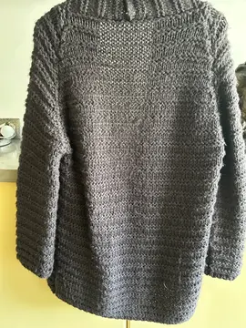 veste marron grosse maille