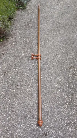 Tringle en bois + 2 supports