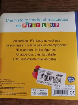 Livre Enfant Pt Loup n'aime que les pâtes