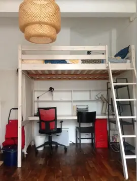 Mezzanine 2 places avec bureau intégré