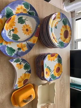assiettes et plat couleur provincale