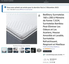 Surmatelas 160 x 200