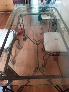 table en verre