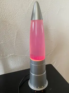 lampe fusée bulles violettes