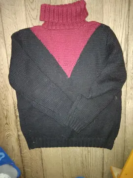 pull tricoté mains T42